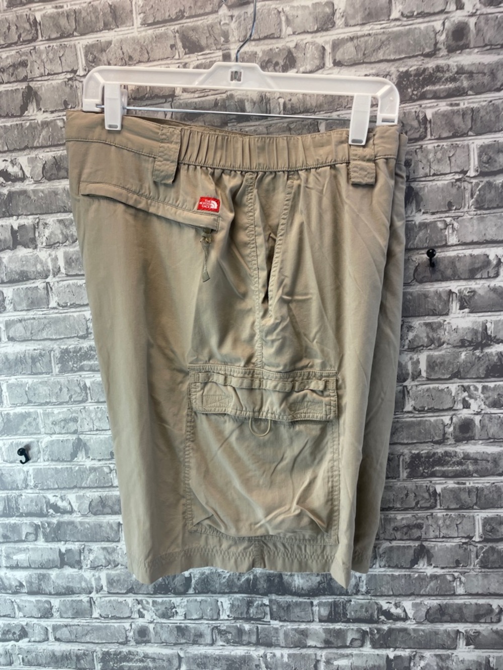 The North Face Men's Tan Cargo Shorts with Utility Pockets